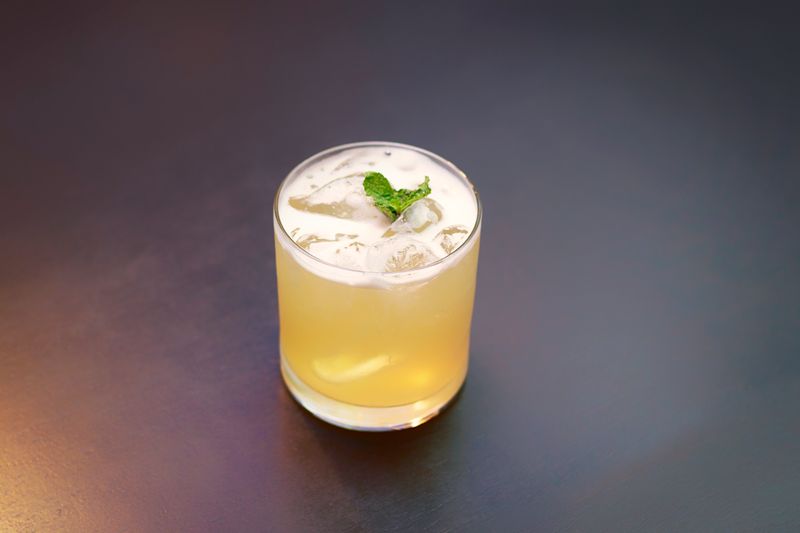 Fresh lemonade with mint and ice